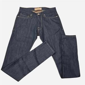 Genetic Denim Men 28 Le Greg 36L Raw Indigid Skinny Slim Tapered Jeans USA NWT